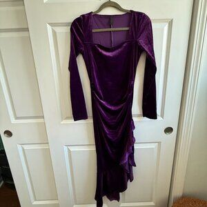 Purple Velvet Dress